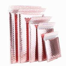 Wholesale price aluminium rose gold poly mailer bubble mailer bags 08